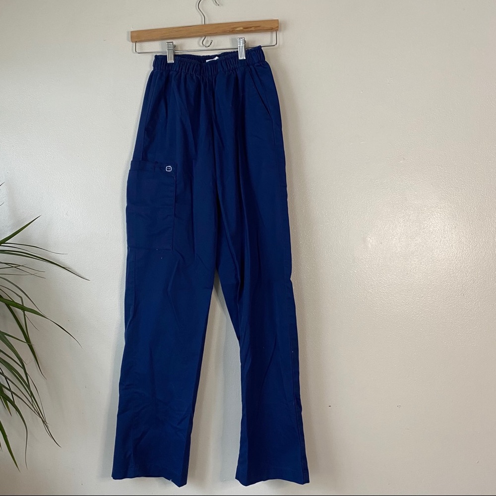 2-Pocket Wonder Work Navy Scrubs Tall